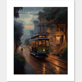 Evening Trolleybus 1 Posters and Art